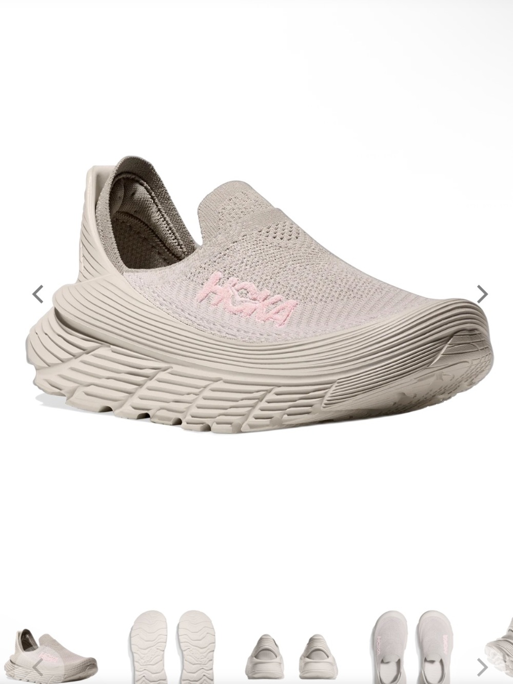 Hoka Slip-On Recovery TC Shoes Sneakers in color stucco and putty freepeople